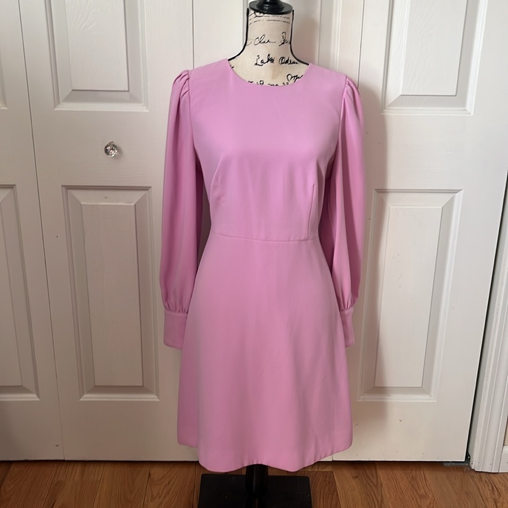 J. Crew long sleeve crepe 365 dress in soft mauve pink size 10. - Picture 4 of 12